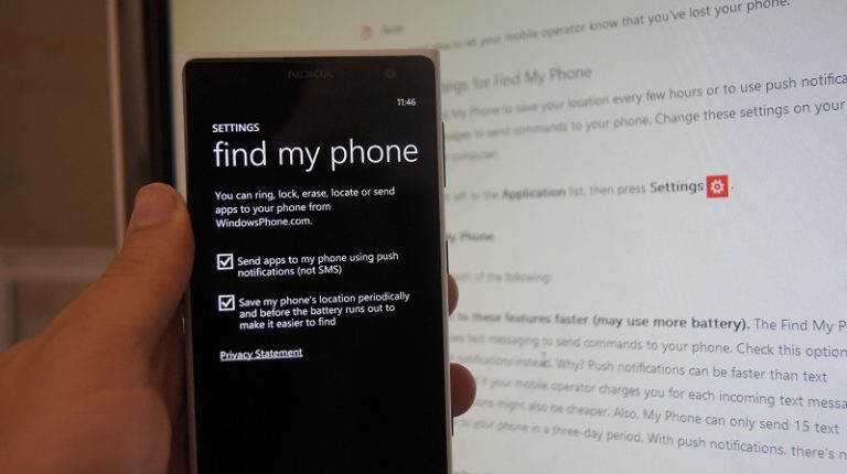 Come usare il servizio “Trova il mio telefono” su Windows Phone