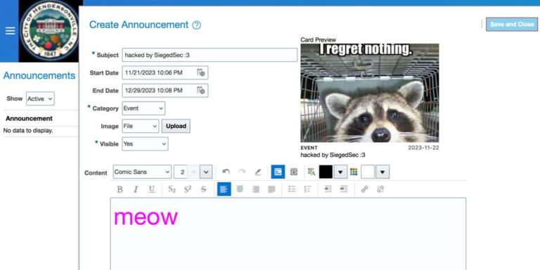 Laboratorio statunitense di reattori nucleari colpito da “hacker” che richiedono mutanti gatto-umani