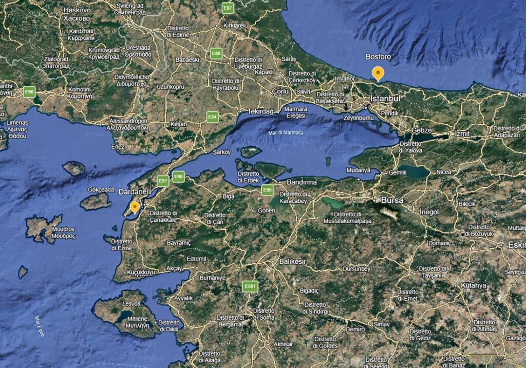 Stretti del Bosforo e Dardanelli